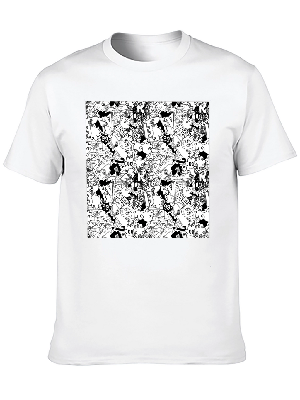 Abstract Black T-Shirt