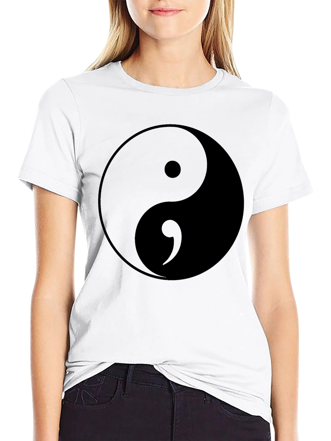 Yin Yang Graphic Tee - Balance and Style