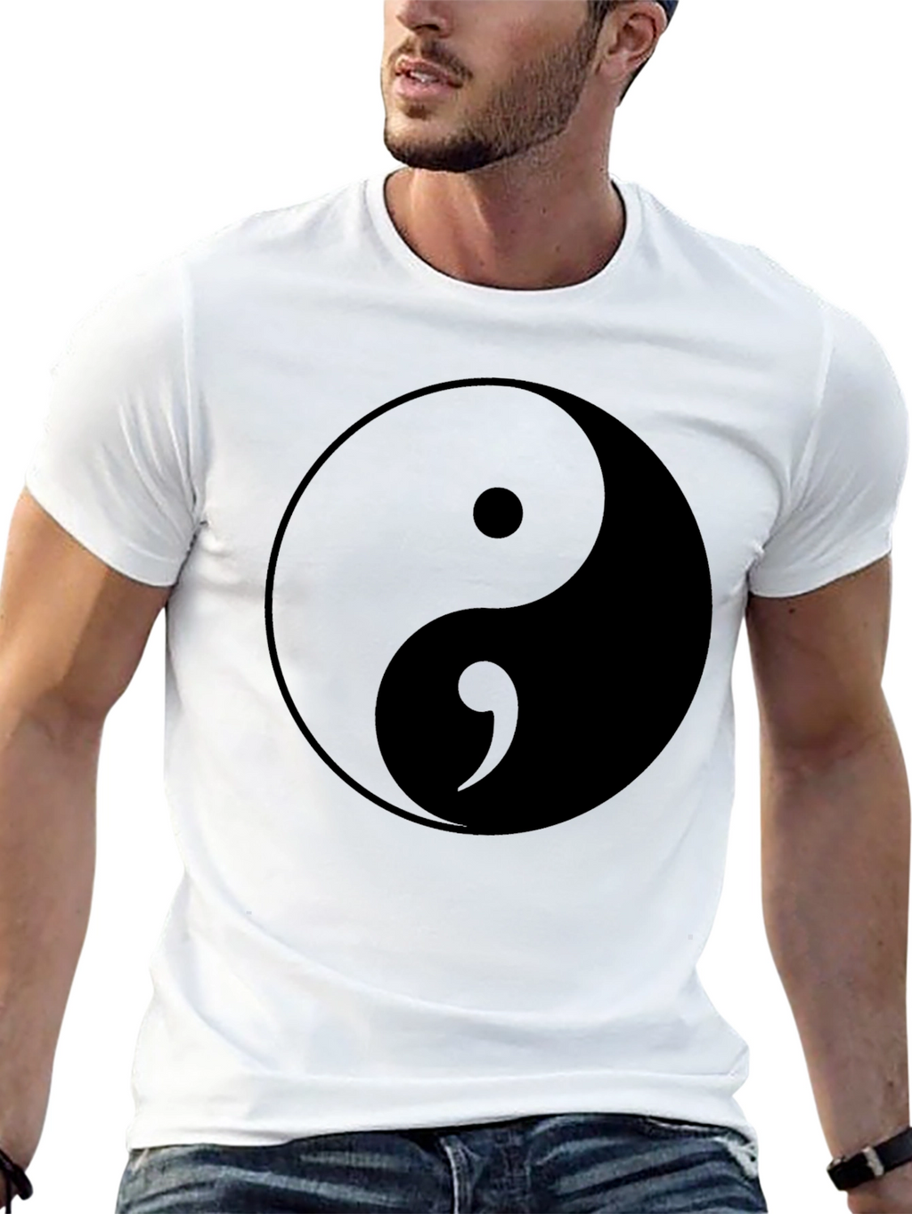 Yin Yang Graphic Tee - Balance and Style