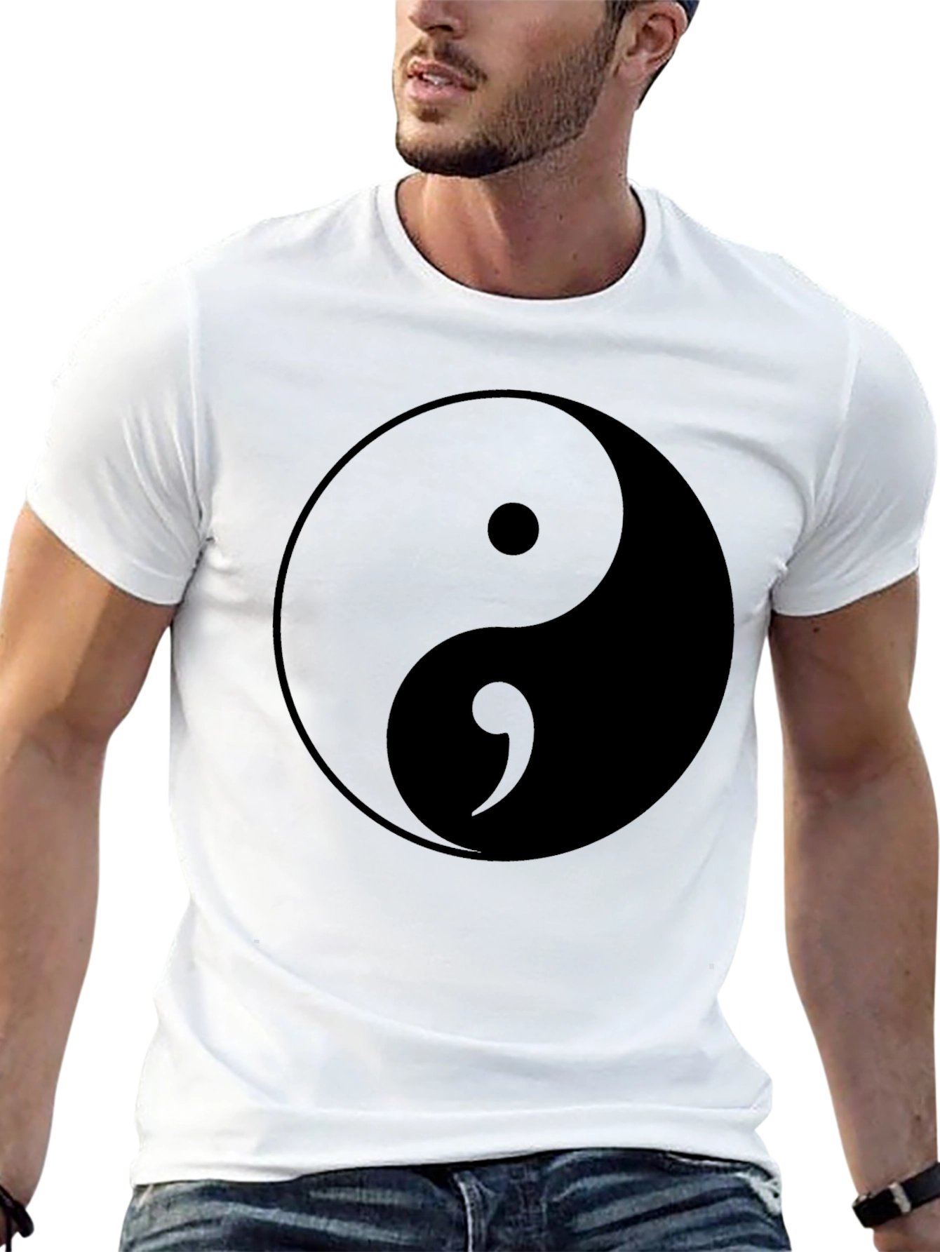 Yin Yang Graphic Tee - Balance and Style