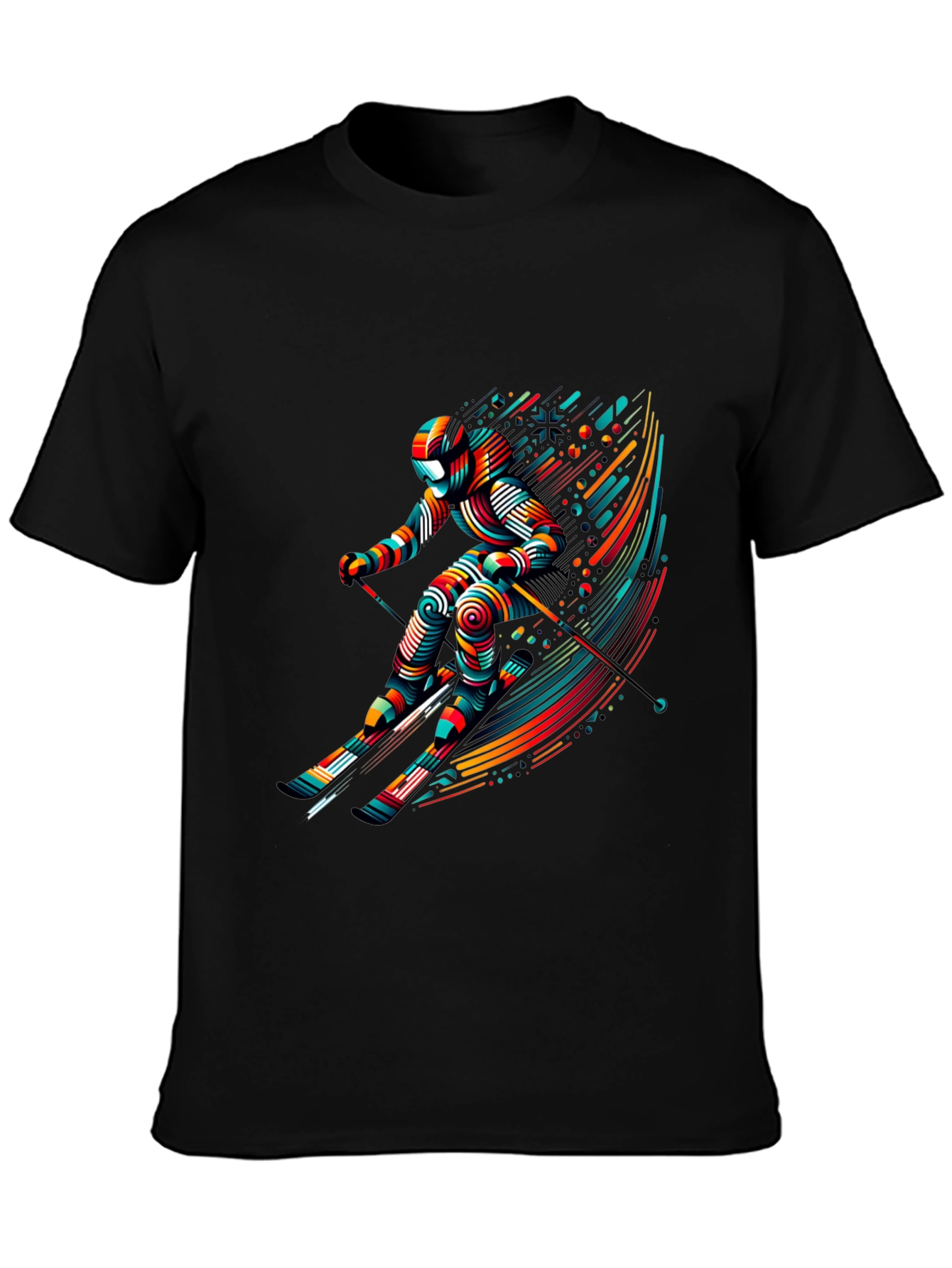 Abstract Skier Graphic Tee
