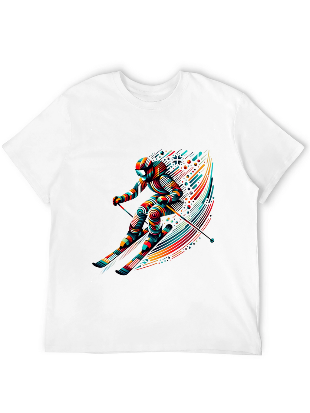 Abstract Skier Graphic Tee