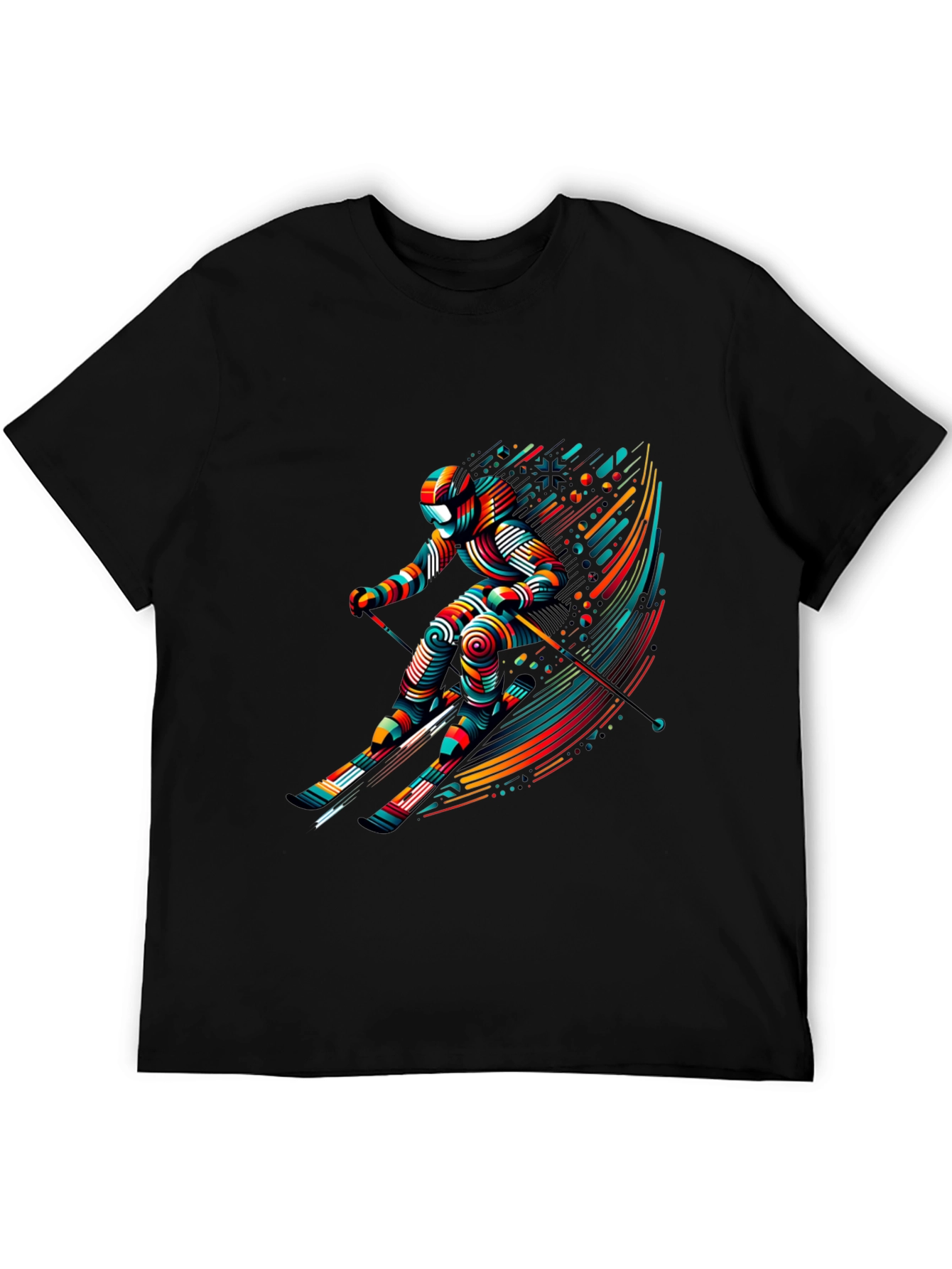 Abstract Skier Graphic Tee