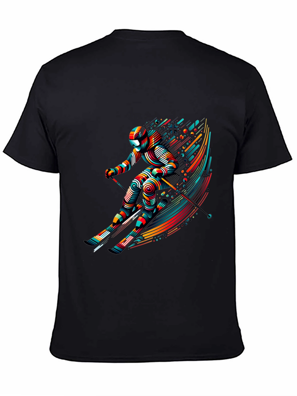 Abstract Skier Graphic Tee