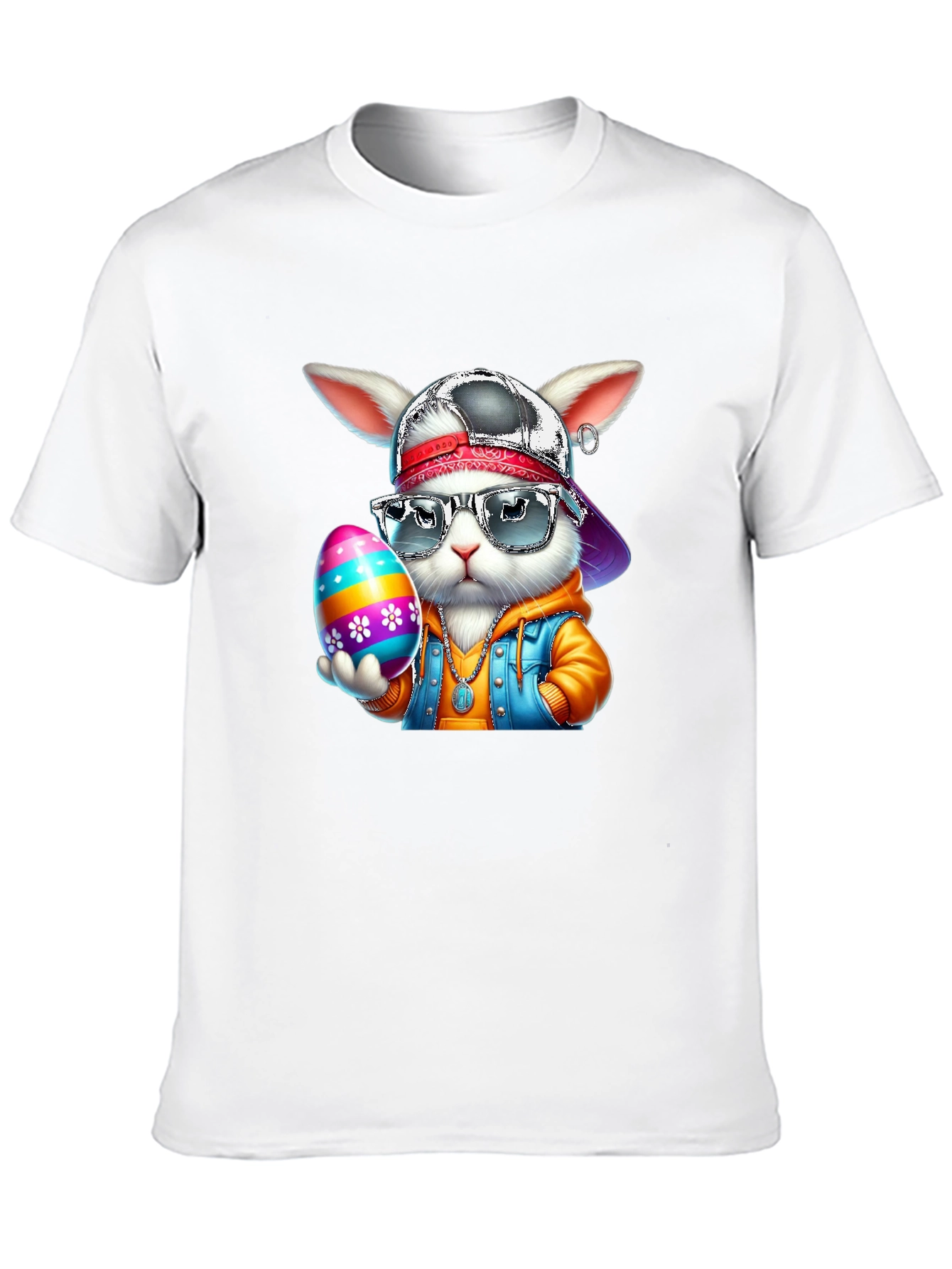 Cool Easter Bunny T-Shirt - Hip Hop Style