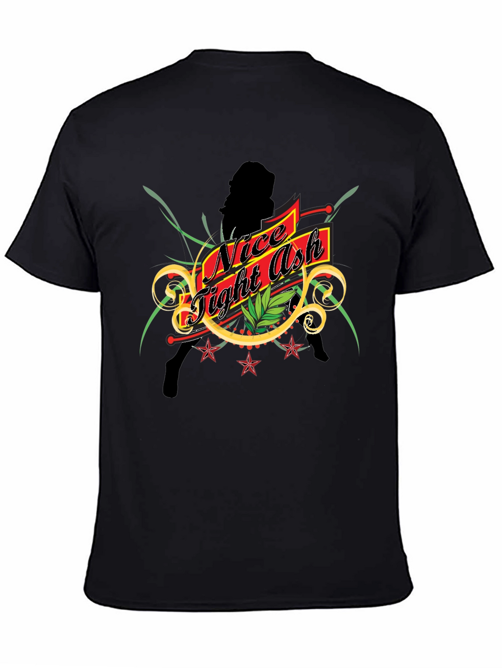 Nice Tight Ash Graphic Tee - Black
