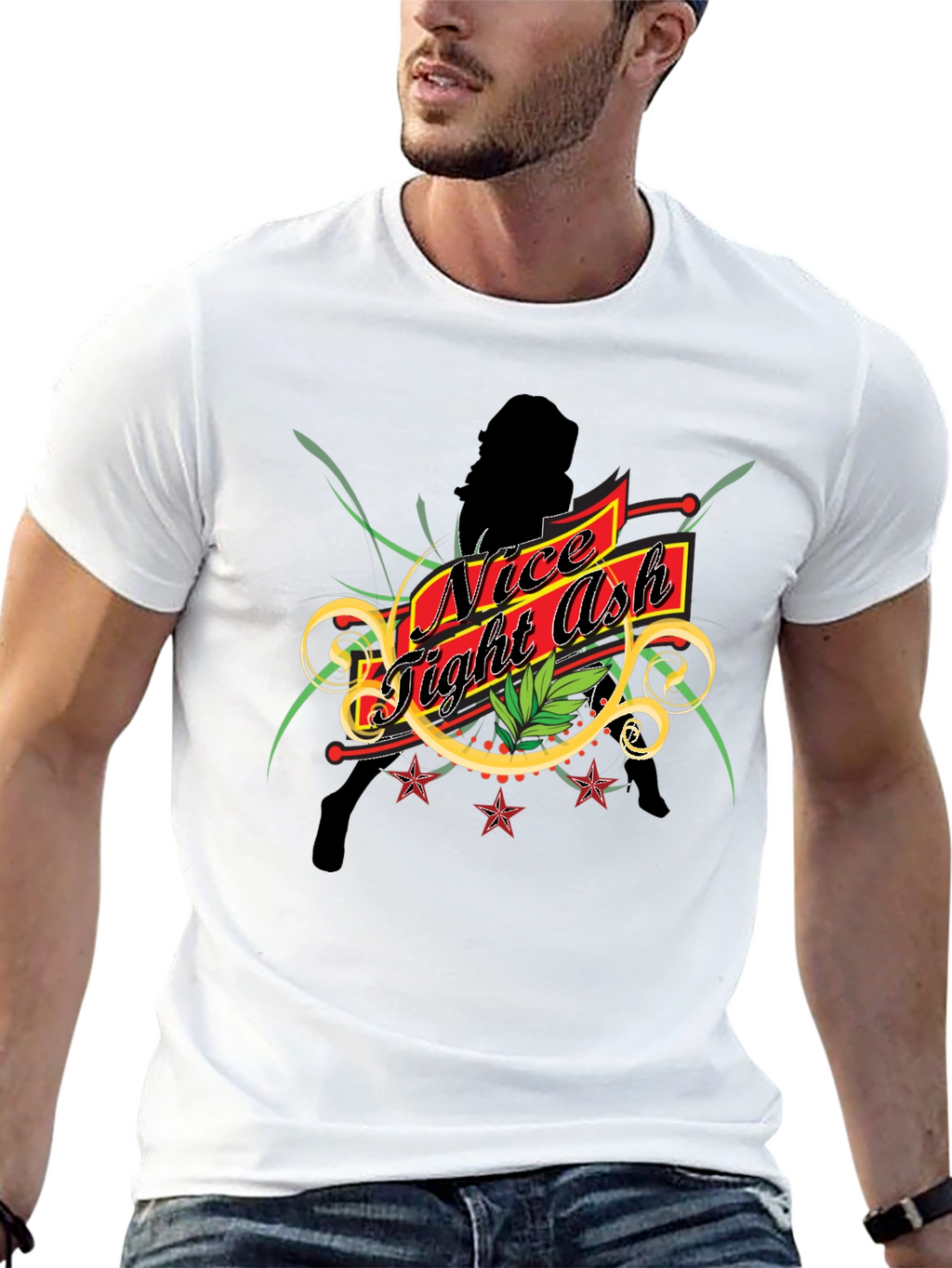 Nice Tight Ash Graphic Tee - Black
