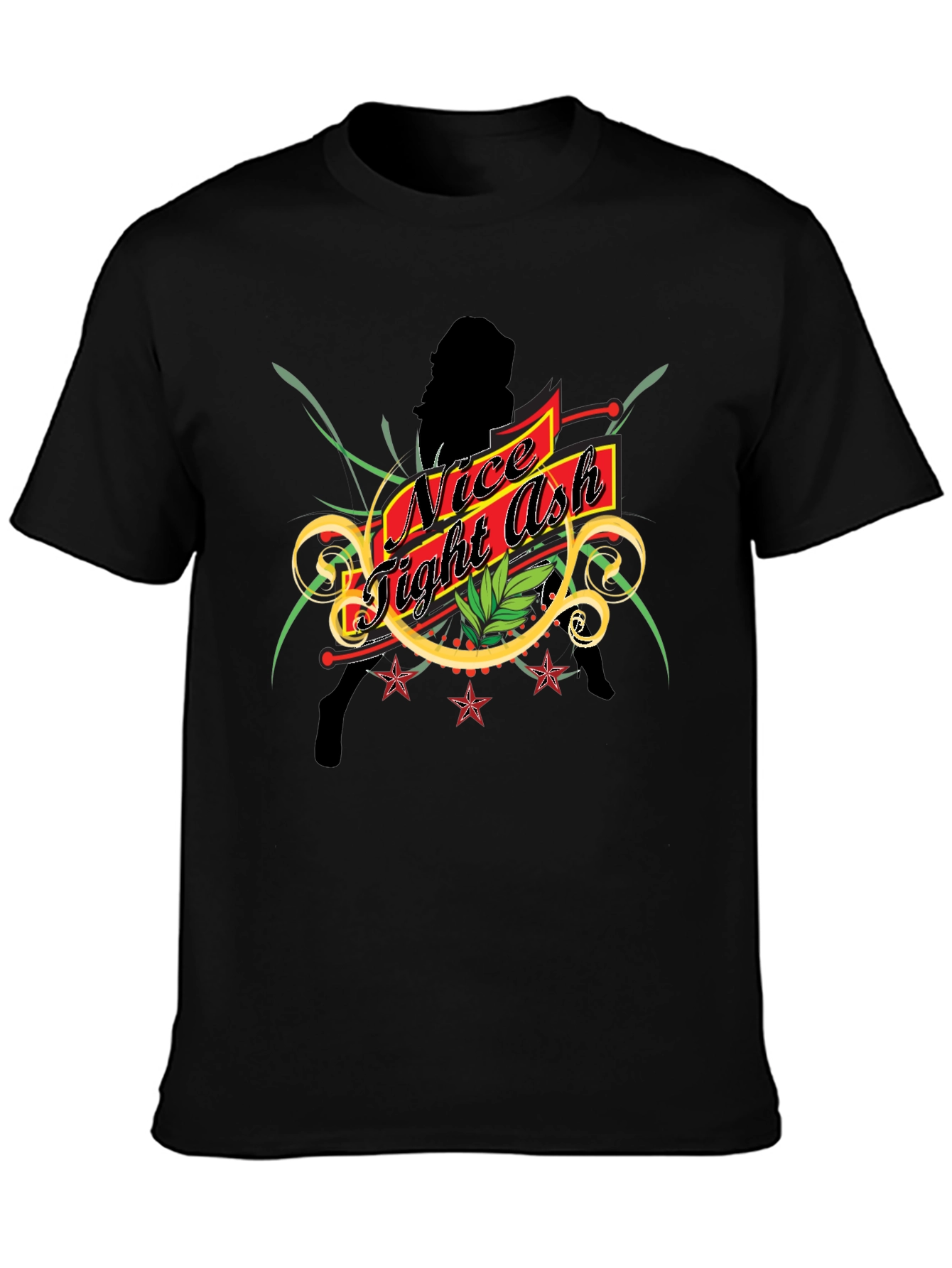 Nice Tight Ash Graphic Tee - Black
