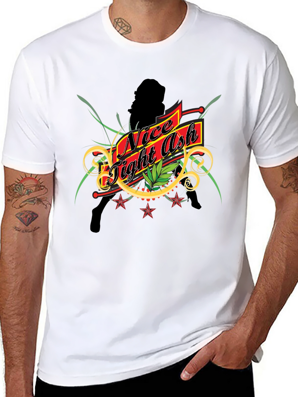 Nice Tight Ash Graphic Tee - Black