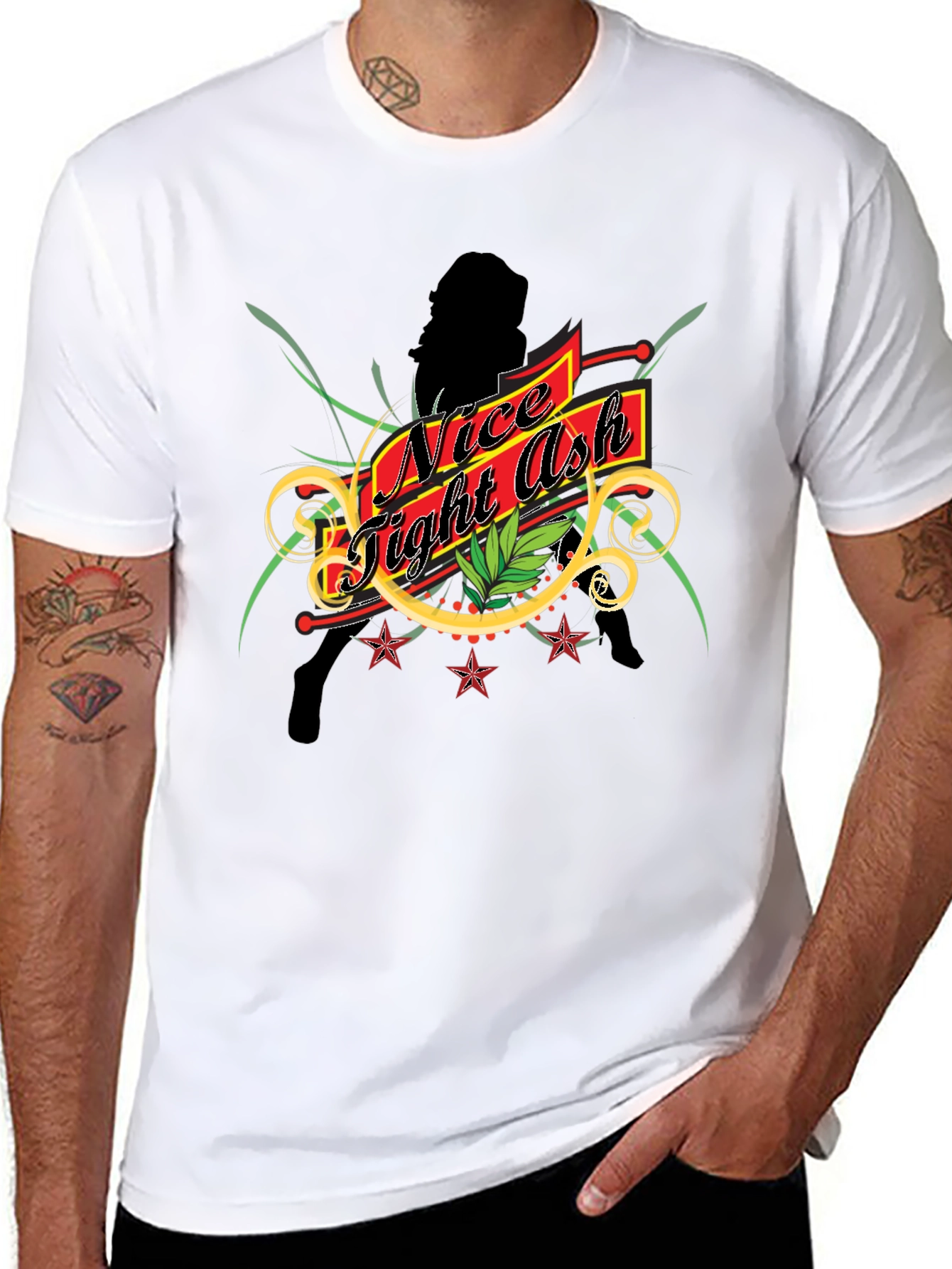 Nice Tight Ash Graphic Tee - Black