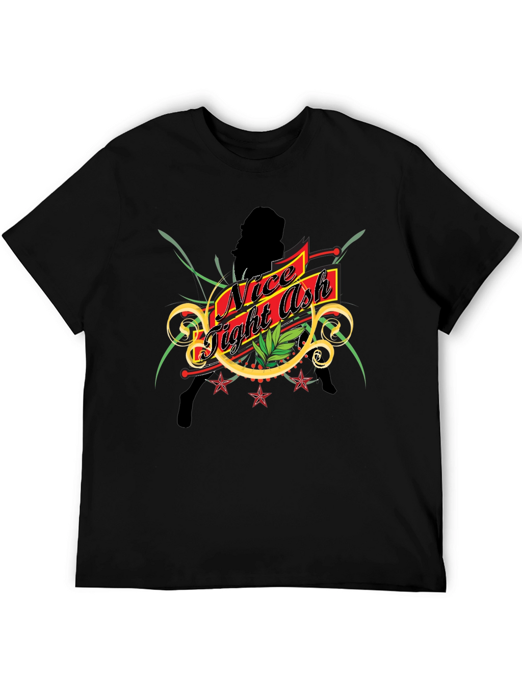 Nice Tight Ash Graphic Tee - Black