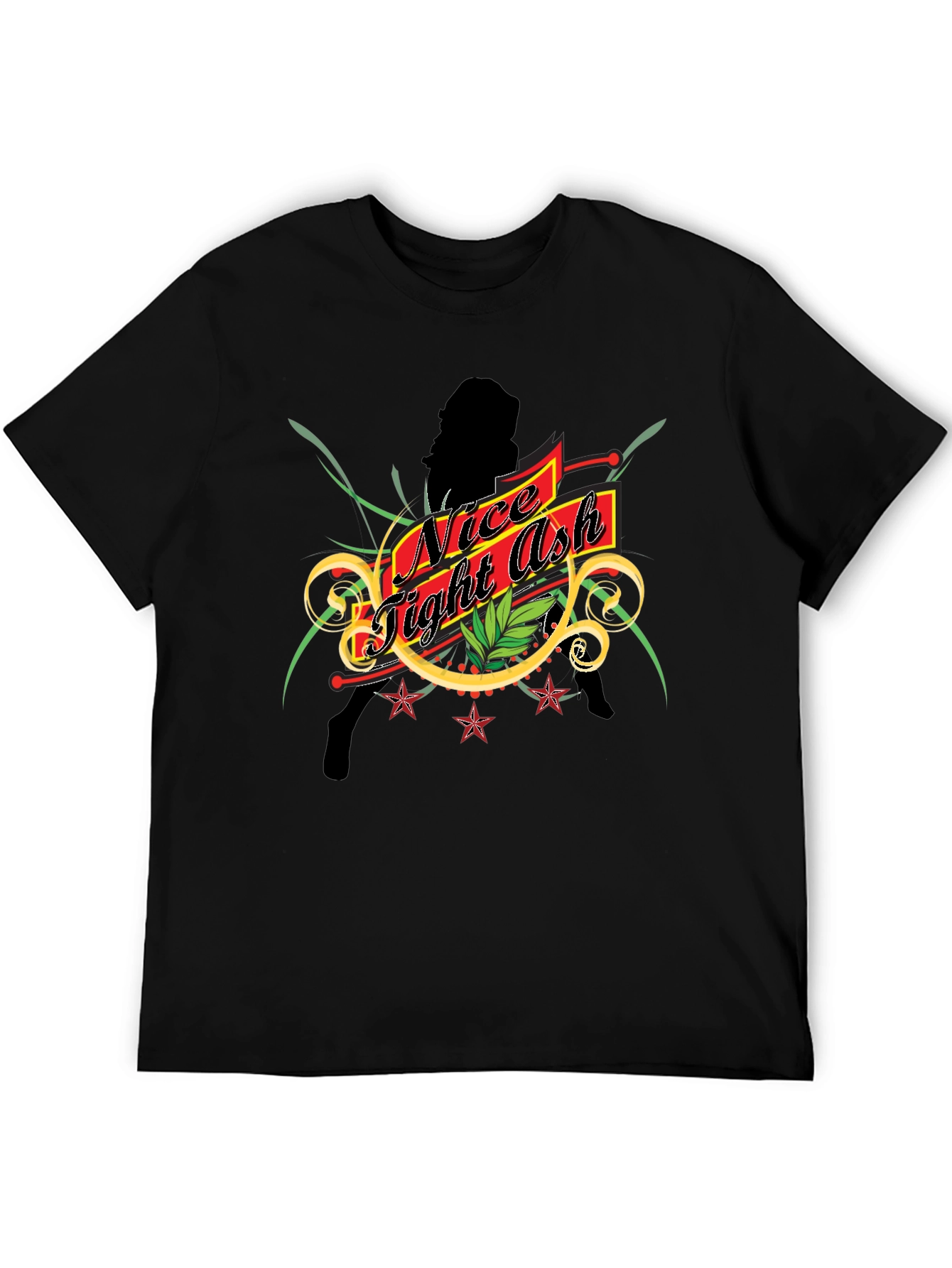 Nice Tight Ash Graphic Tee - Black