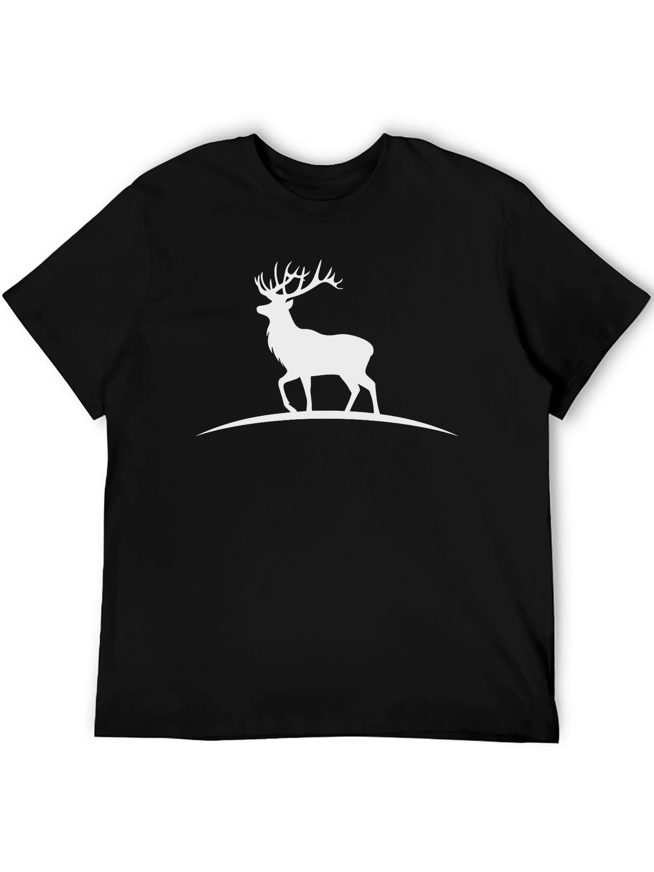Black Deer Silhouette Graphic Tee