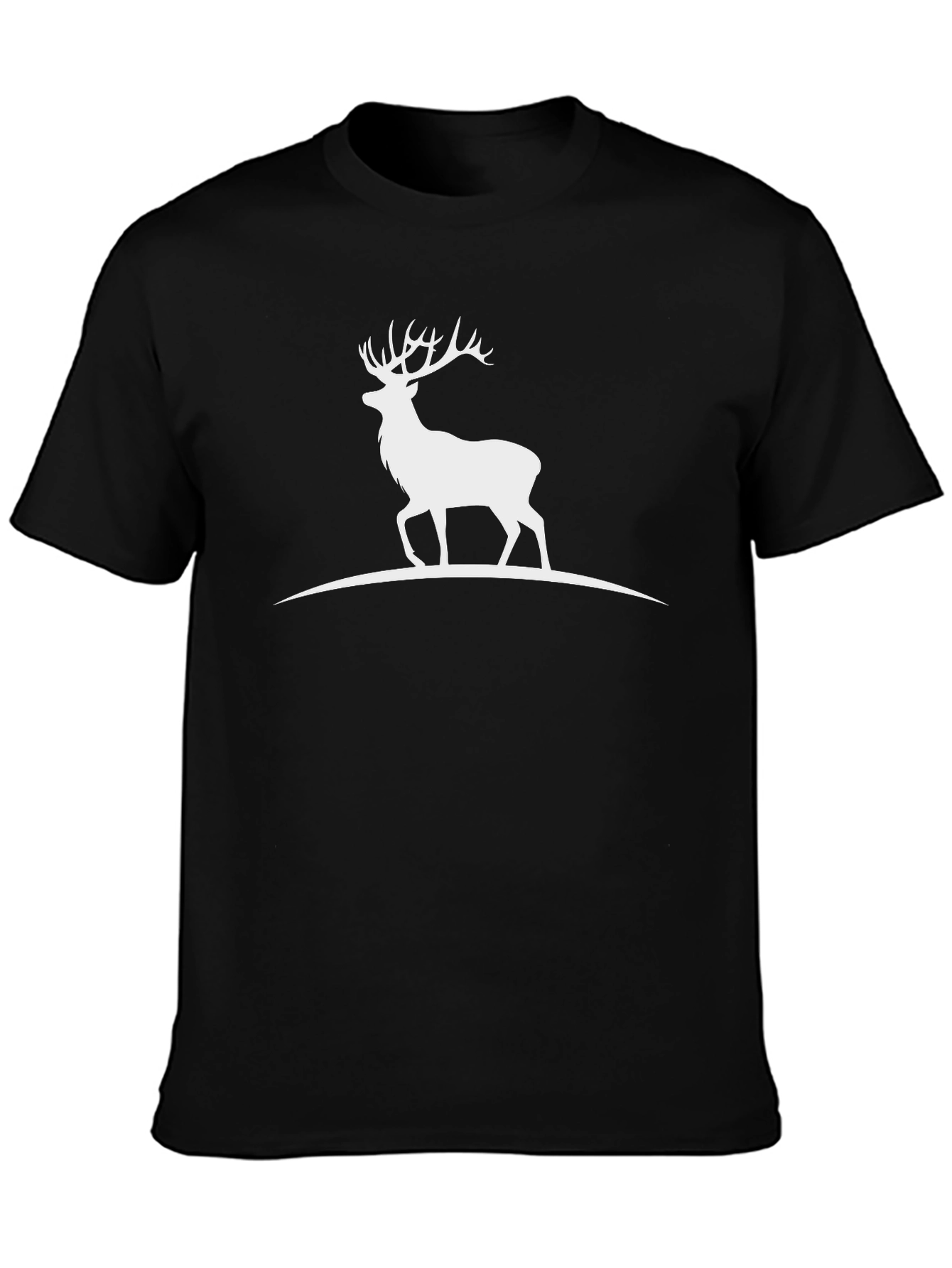 Black Deer Silhouette Graphic Tee