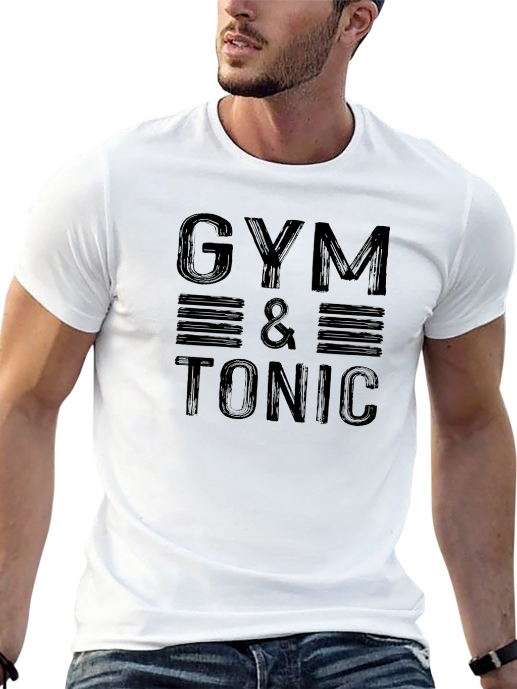 Gym & Tonic Mens Black Graphic T-Shirt