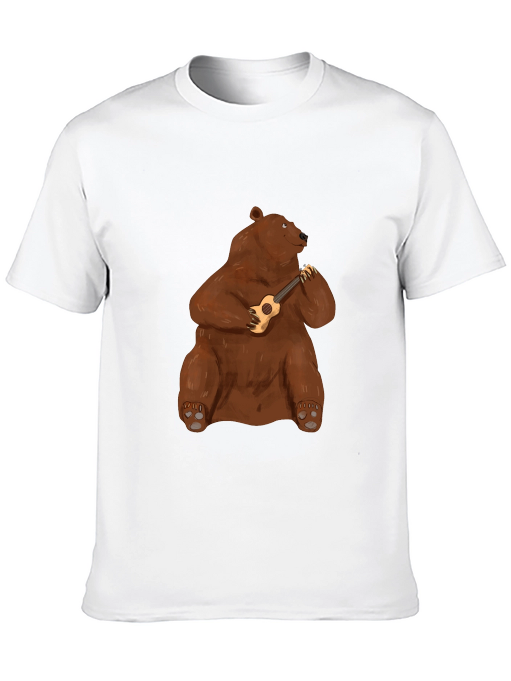 Bear Playing Ukulele Graphic T-Shirt