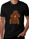 Bear Playing Ukulele Graphic T-Shirt