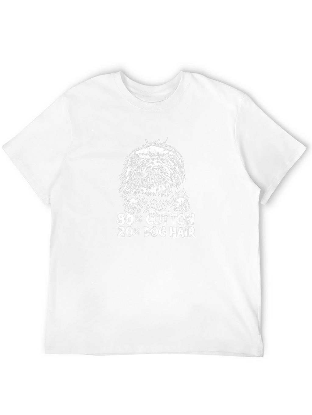 80% Cotton 20% Dog Hair Black T-Shirt