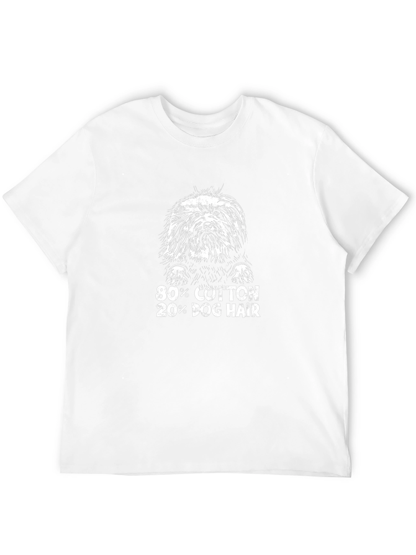 80% Cotton 20% Dog Hair Black T-Shirt