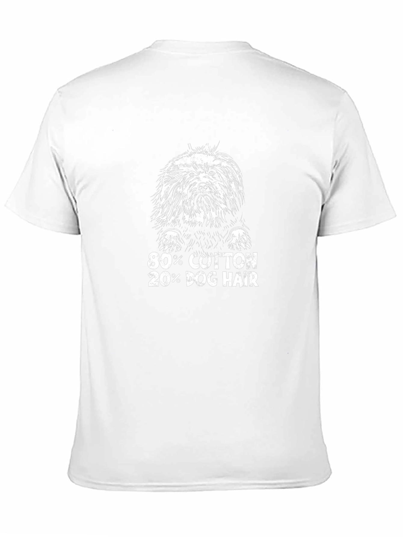80% Cotton 20% Dog Hair Black T-Shirt