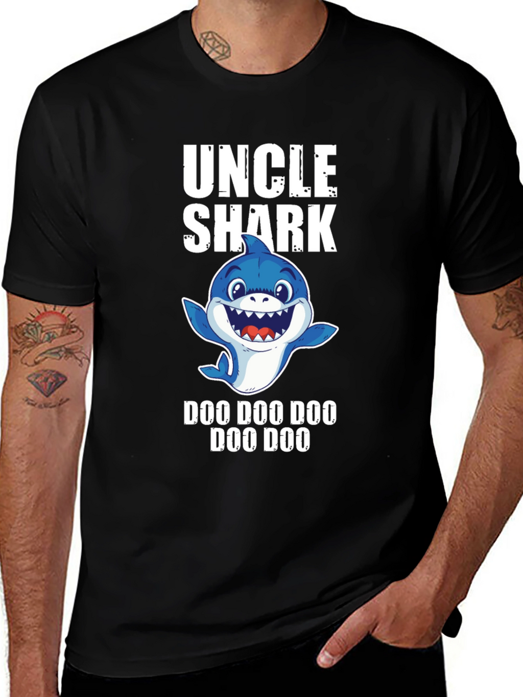 Uncle Shark Doo Doo T-Shirt - Fun Family Apparel