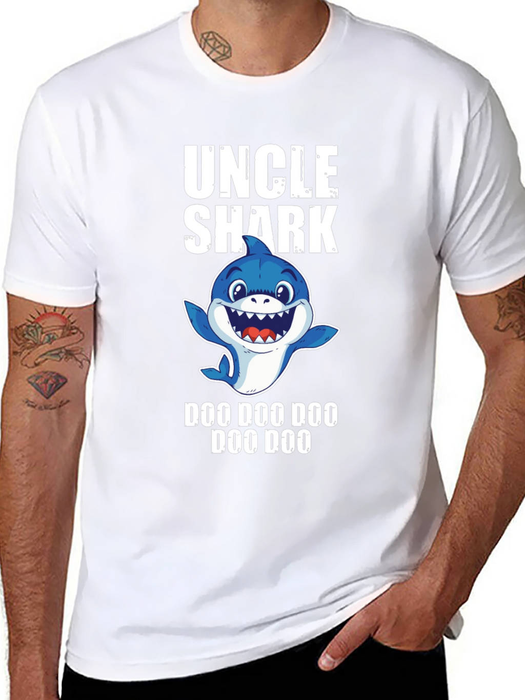 Uncle Shark Doo Doo T-Shirt - Fun Family Apparel