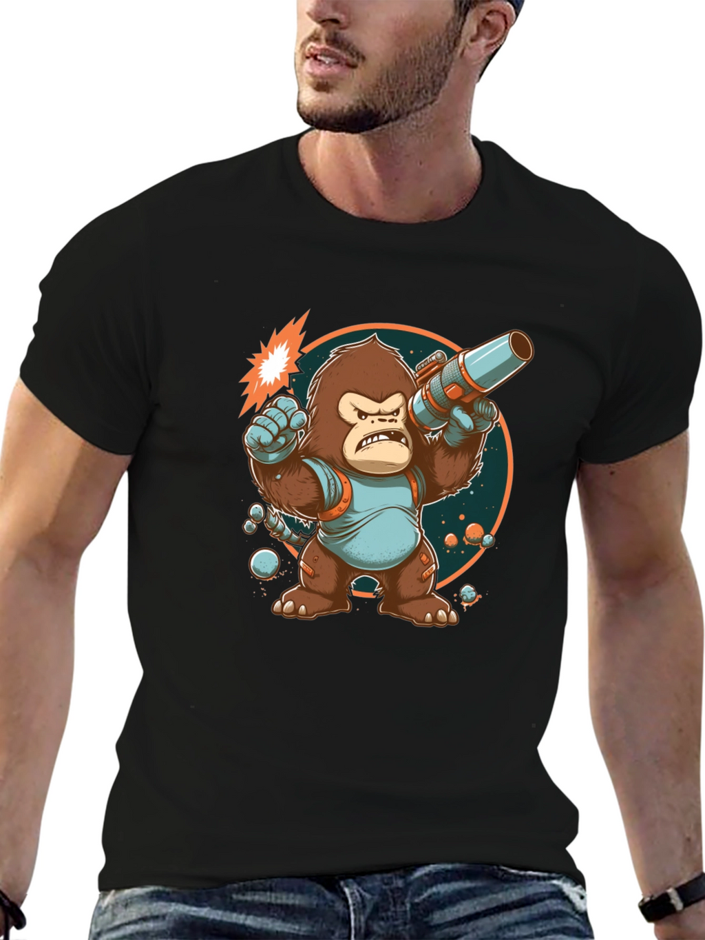 Space Gorilla Graphic T-Shirt