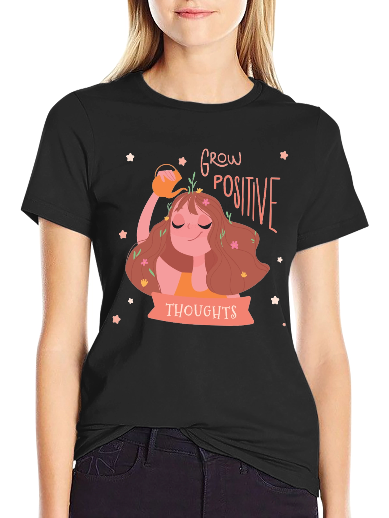 Grow Positive Thoughts Graphic Tee