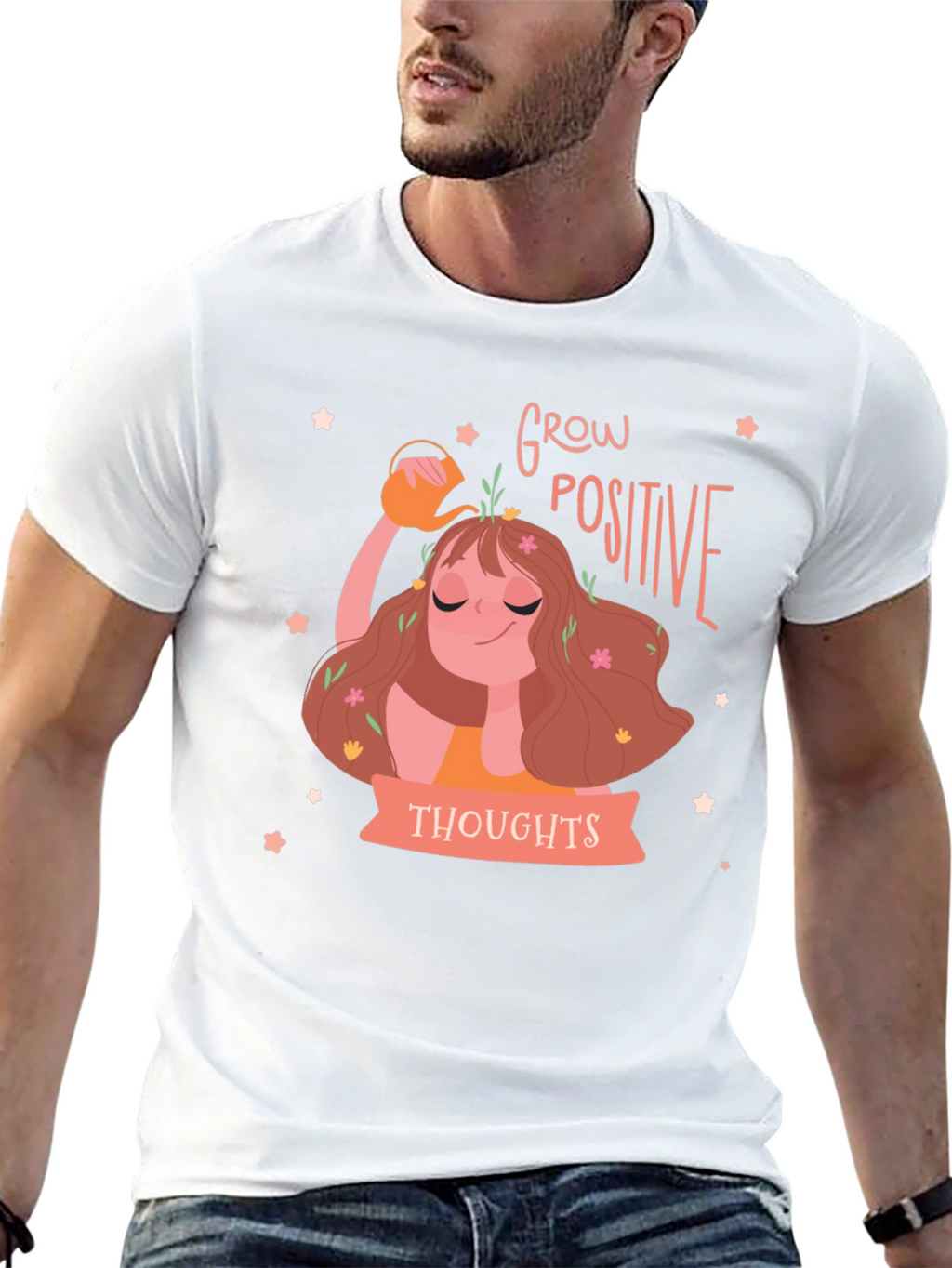 Grow Positive Thoughts Graphic Tee