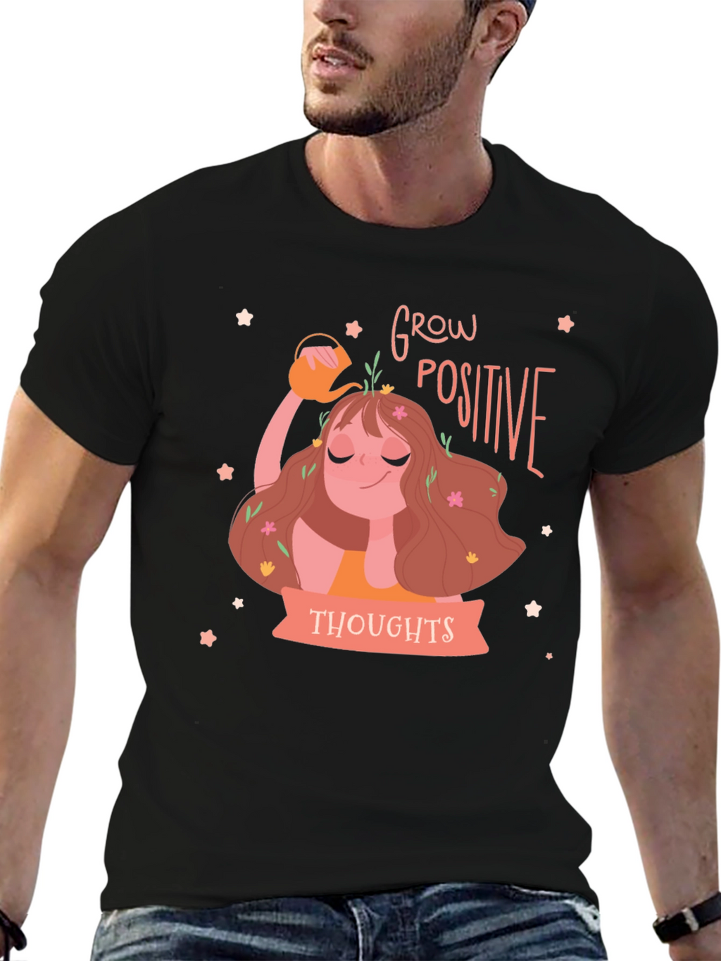 Grow Positive Thoughts Graphic Tee