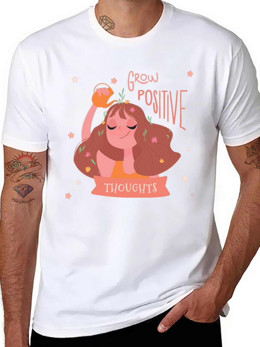 Grow Positive Thoughts Graphic Tee