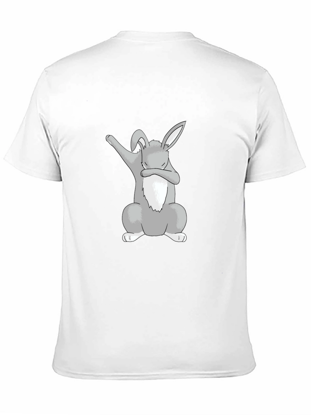 Dabbing Bunny Graphic Tee - Black Cotton Shirt