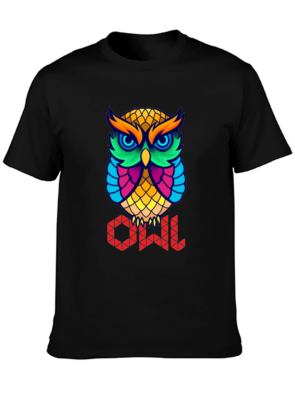 Colorful Owl Graphic T-Shirt