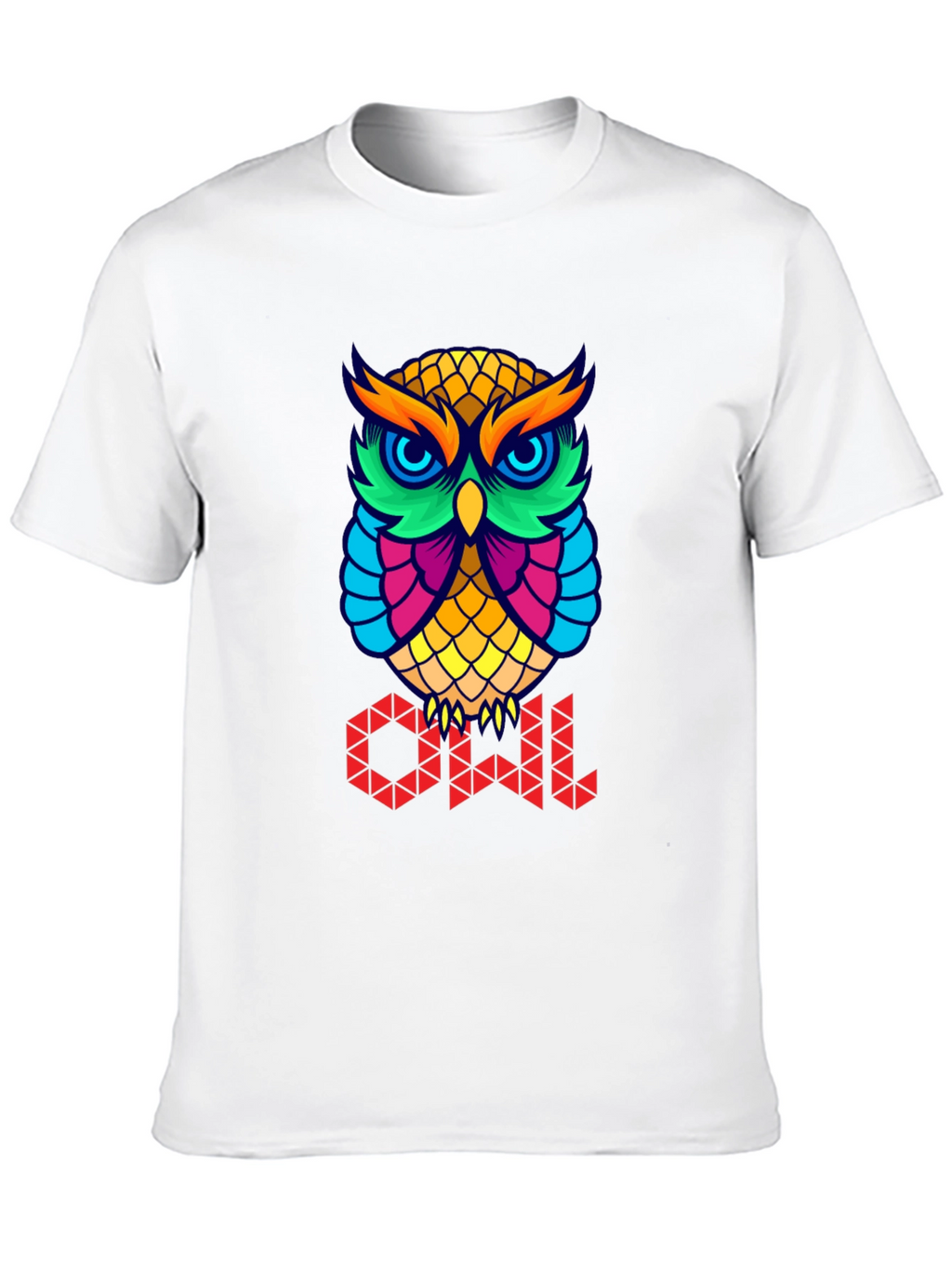 Colorful Owl Graphic T-Shirt