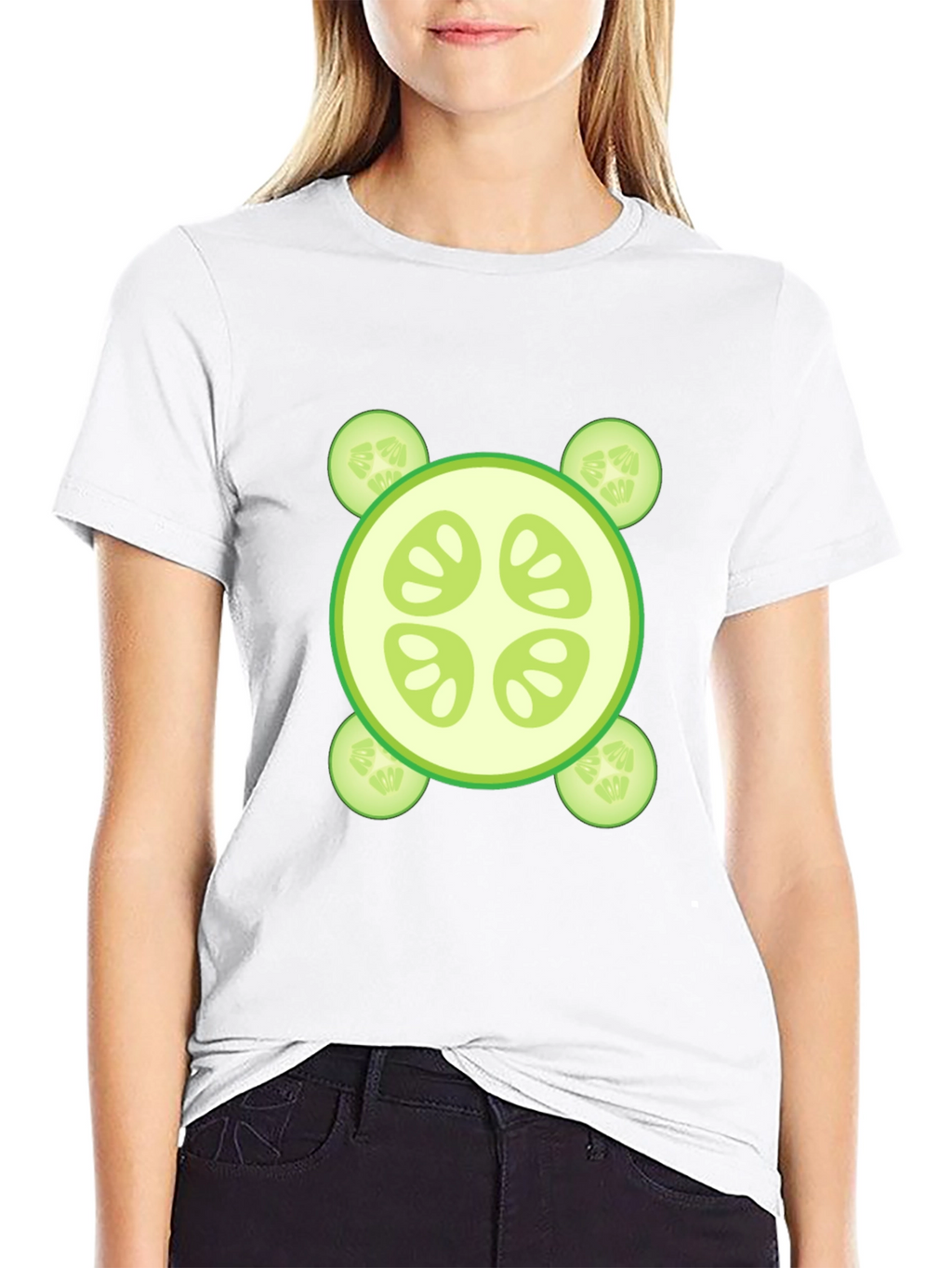 Cucumber Slice Graphic Tee - Fresh & Fun Design