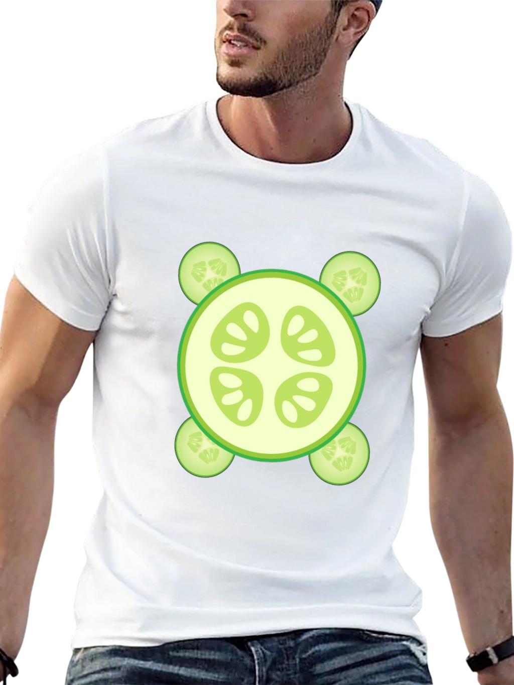 Cucumber Slice Graphic Tee - Fresh & Fun Design