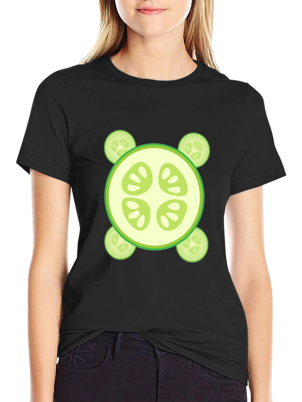 Cucumber Slice Graphic Tee - Fresh & Fun Design
