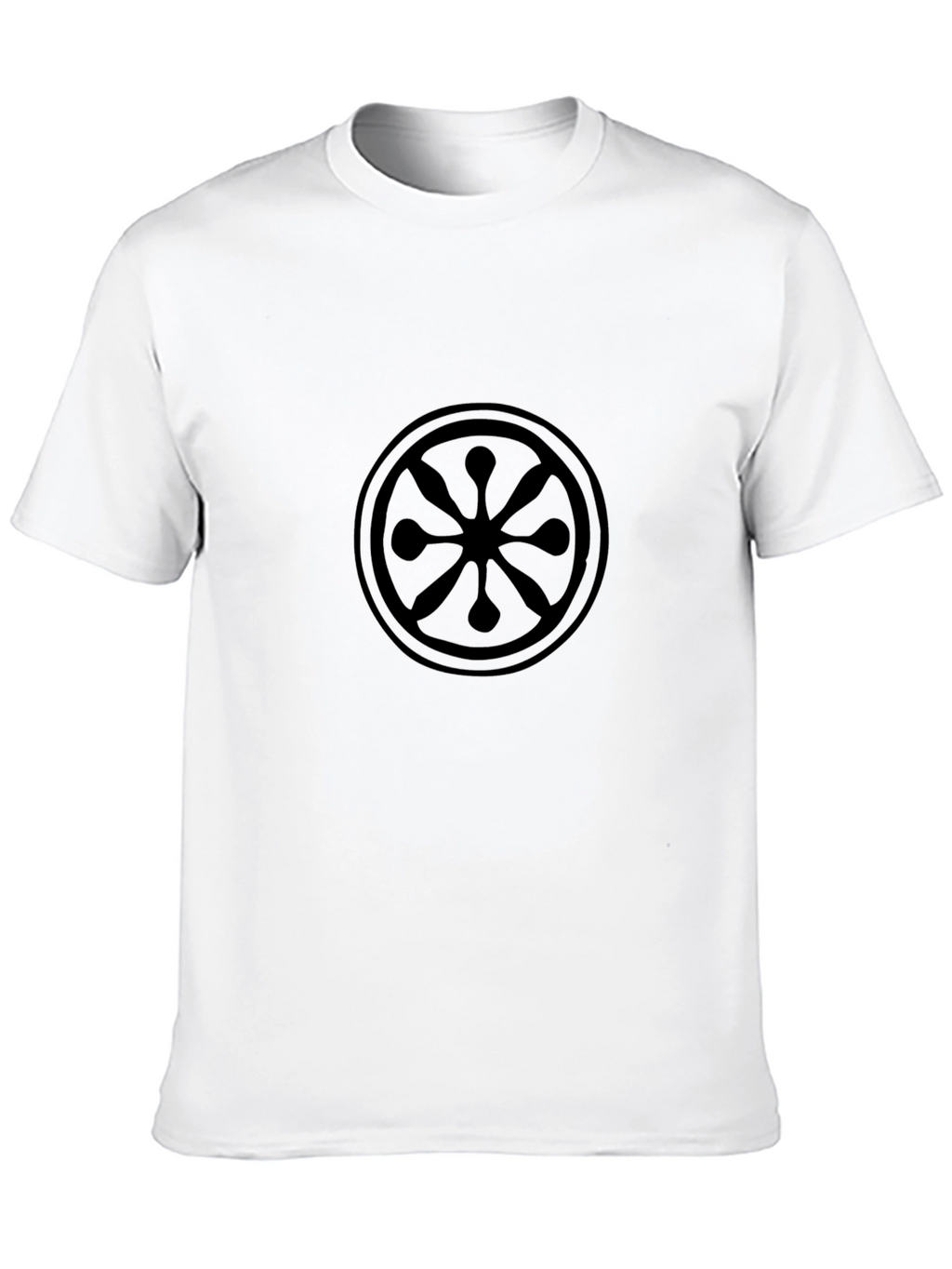 Mens Black Graphic Tee - Circle Design