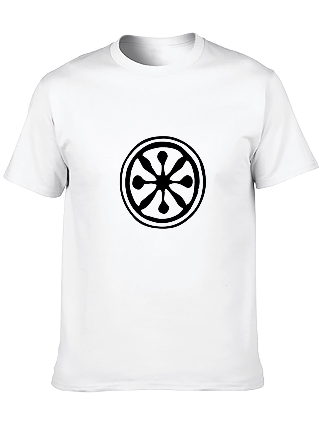 Mens Black Graphic Tee - Circle Design