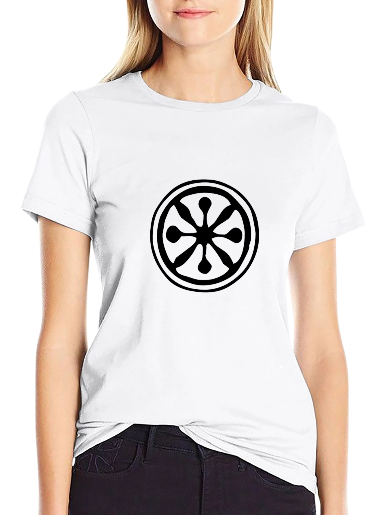 Mens Black Graphic Tee - Circle Design
