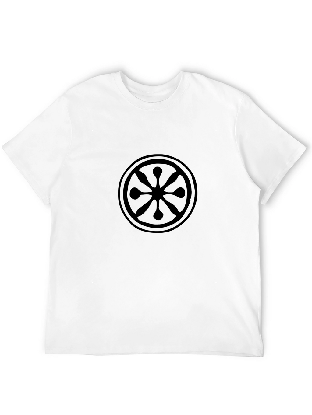 Mens Black Graphic Tee - Circle Design