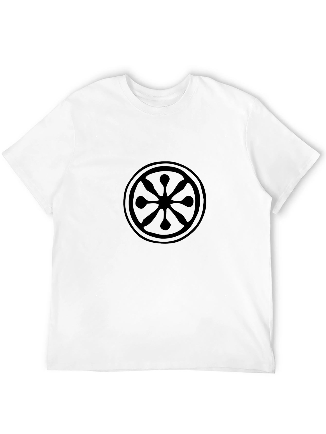 Mens Black Graphic Tee - Circle Design