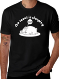 The Scout is Sleeping T-Shirt Funny Cartoon Bear