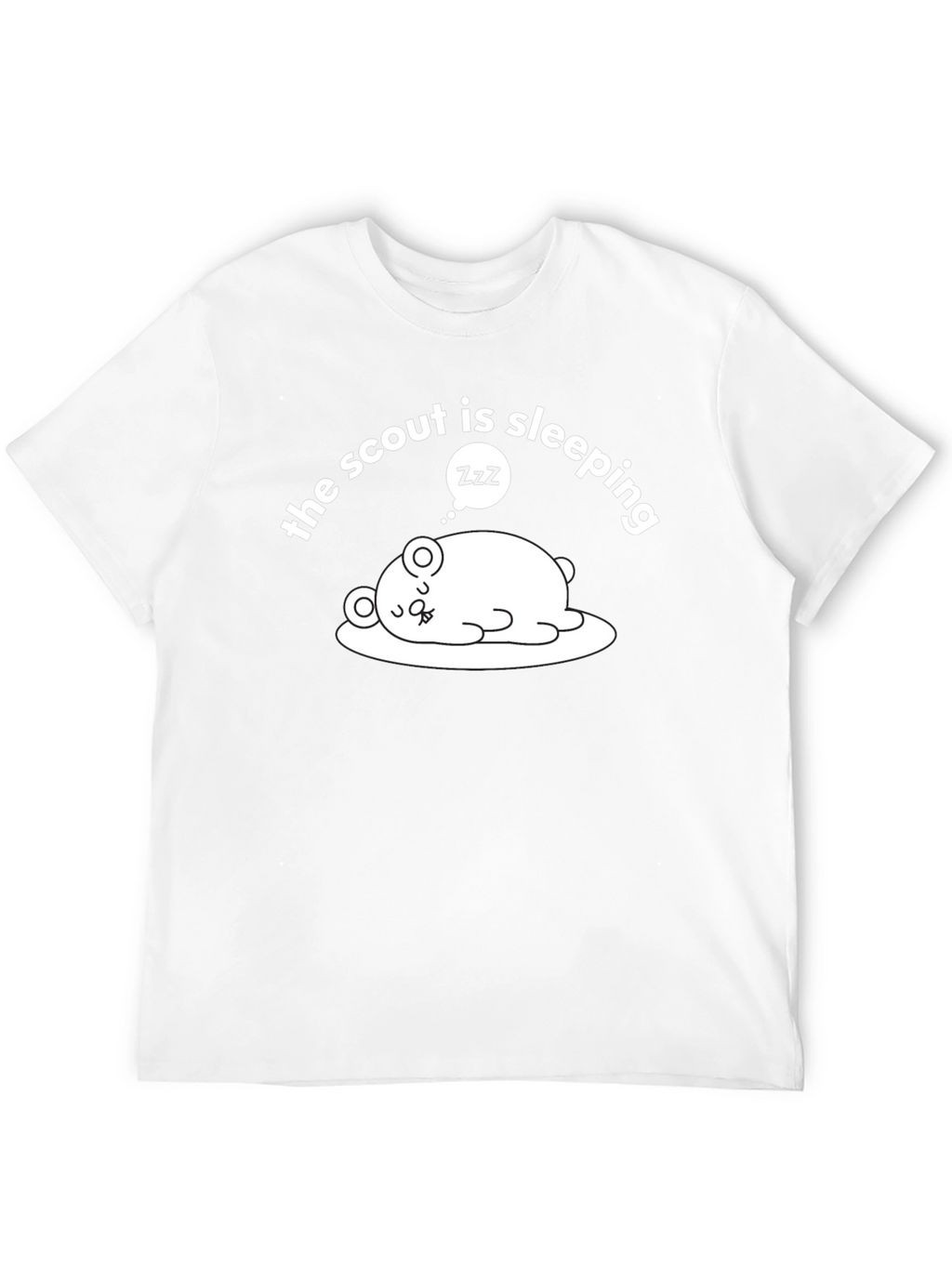 The Scout is Sleeping T-Shirt Funny Cartoon Bear