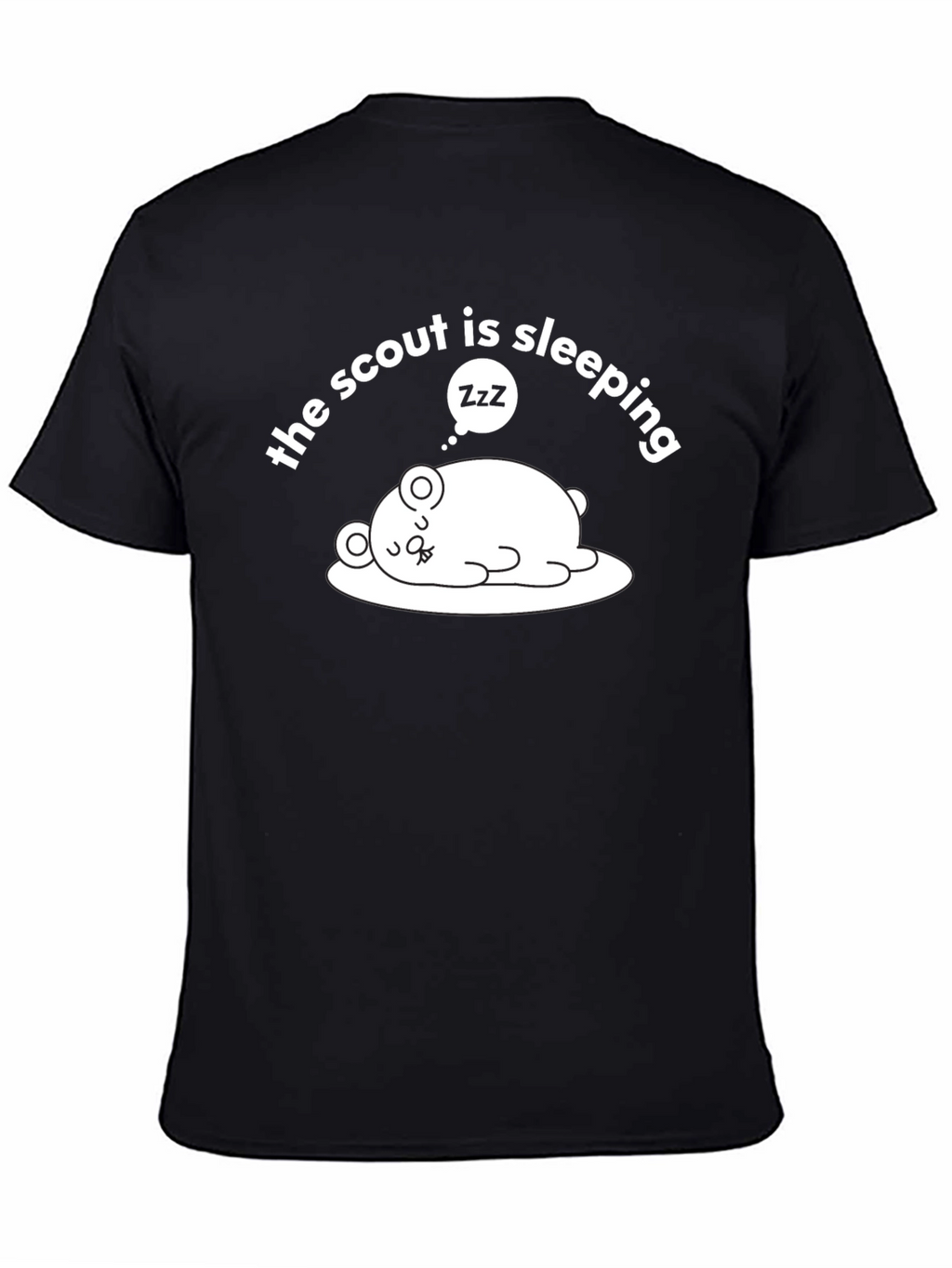 The Scout is Sleeping T-Shirt Funny Cartoon Bear