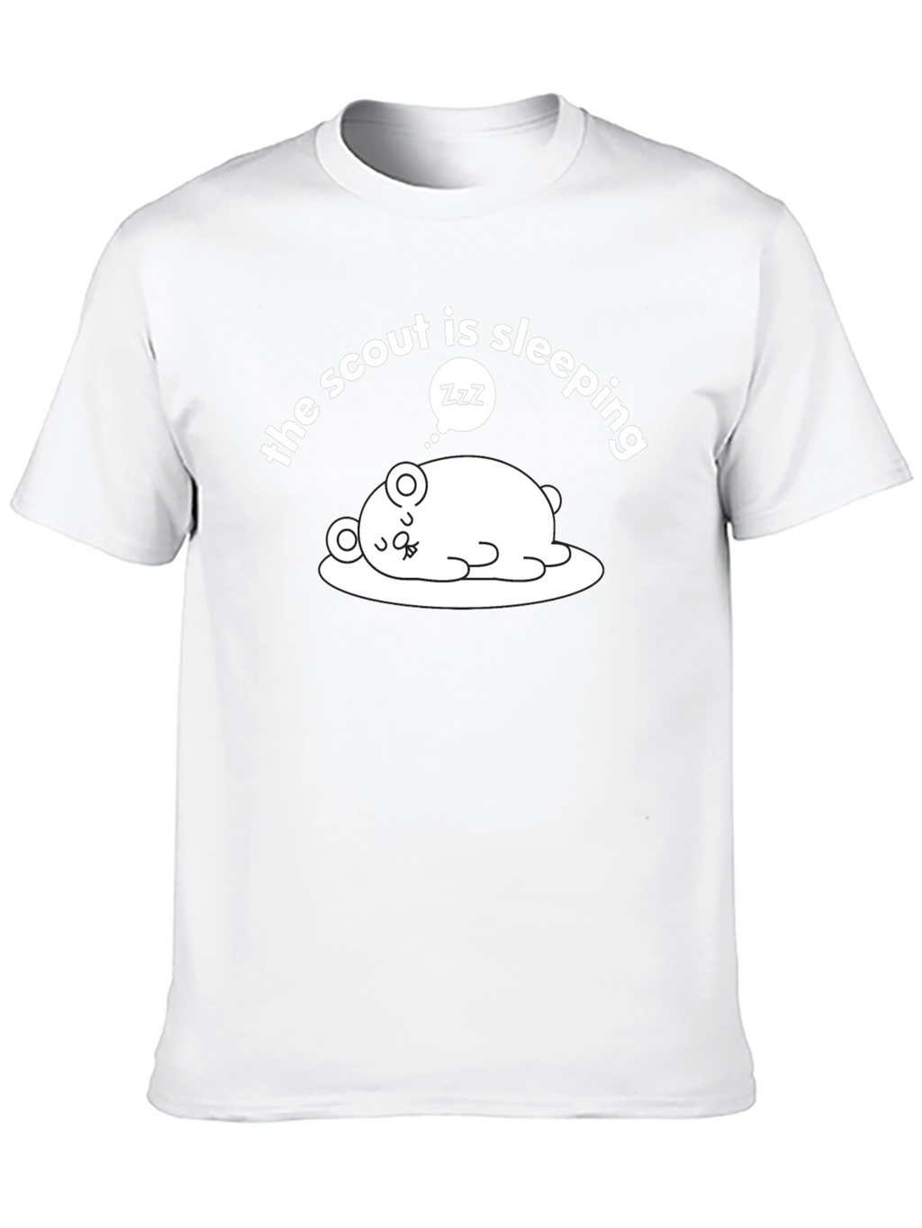 The Scout is Sleeping T-Shirt Funny Cartoon Bear