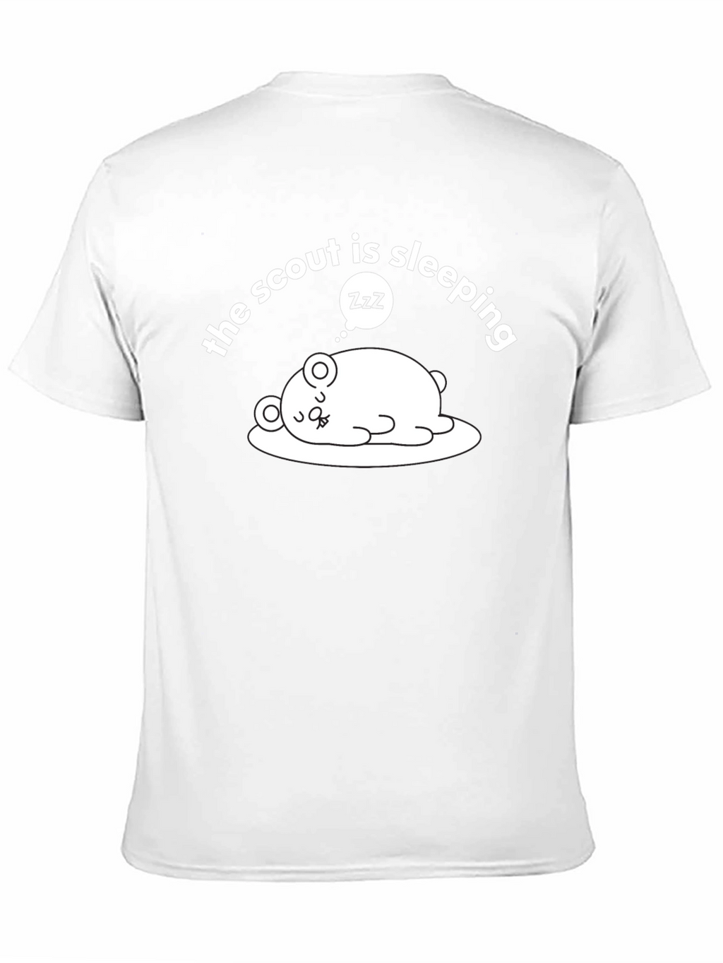 The Scout is Sleeping T-Shirt Funny Cartoon Bear