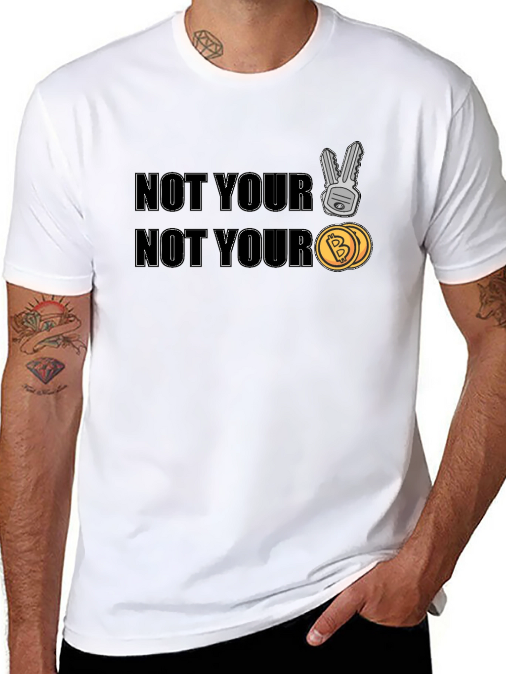 Not Your Keys Not Your Coins Crypto T-Shirt