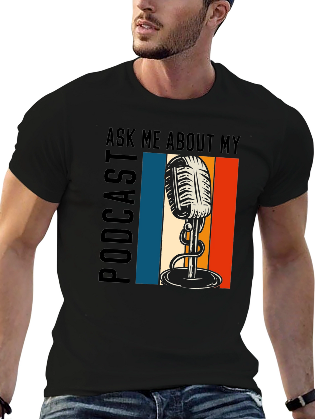 Ask Me About My Podcast Graphic Tee