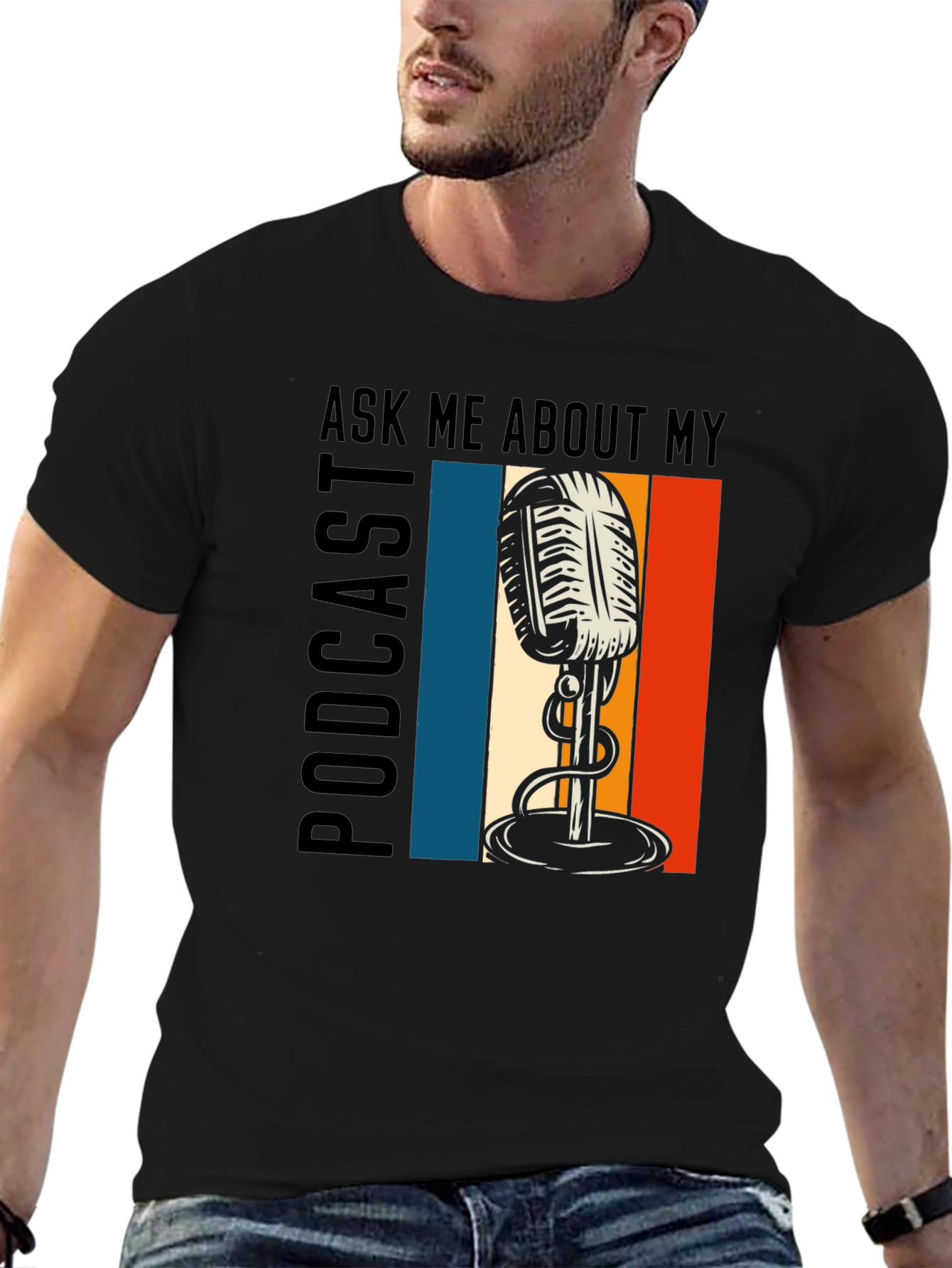 Ask Me About My Podcast Graphic Tee